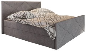Manželská posteľ Boxspring 140 cm Milagros Comfort 4 (sivá) (s matracom a úložným priestorom). Vlastná spoľahlivá doprava až k Vám domov. 1056211