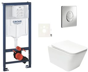 Závesný wc set do ľahkých stien / predstenová montáž SAT Infinitio SIKOGRSIN12SA, 1 ks