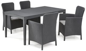 Keter Súprava záhradného nábytku Girona Miami (5-dielna súprava, antracitová) (100279481)