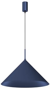 Závesné svietidlo Capital, 1x tmavomodré kovové tienidlo, (fi 46cm), db