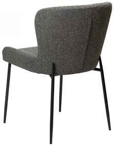 GLAM ČALÚNENÁ STOLIČKA pebble grey/black