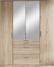 Šatníková skriňa Aachen, 180 cm, dub san remo