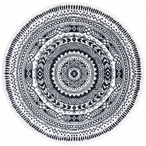 Kusový koberec Matto krémovo sivý kruh 200cm