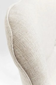 Kreslo VICKY ušiak 73 cm béžové, 100% polyester, dubové nohy