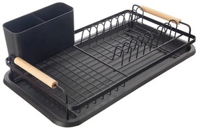 Čierny kovový odkvapkávač 43x28,5 cm Radka – Orion