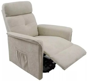 LuxuryForm DESIGN TV kreslo PEGAS s elektrickým polohovaním, masážou a výklopom - béžové