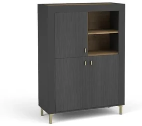 Komoda Mossana MO5 (čierna). Vlastná spoľahlivá doprava až k Vám domov. 1096834