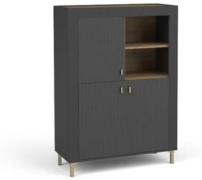 Komoda Mossana MO5 (čierna). Vlastná spoľahlivá doprava až k Vám domov. 1096834