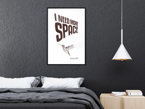 Artgeist Plagát - I Need More Space [Poster] Veľkosť: 30x45, Verzia: Zlatý rám