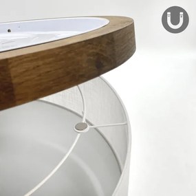 Brilagi - LED stropné svietidlo BELLADONNA 2xE27/15W/230V pr. 40 cm biela/dub or