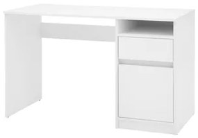 Biely písací stôl so skrinkou a zásuvkou BILL
