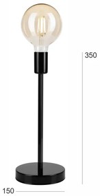 Stolná lampa ASTRID 1xE27/60W/230V lesklá čierna