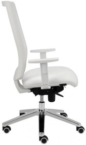 ALBA -  ALBA Kancelárska stolička KENT SIEŤ black &amp; white čalúnenie KOŽA