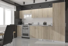 Kuchynská skrinka na vstavanú chladničku LIMA S60LO/205 biela / dub sonoma