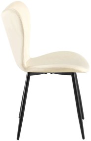 Jedálenská stolička Maika zamat - krémová