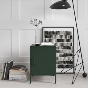 Nočný stolík MIA, 424 x 595 x 400 mm, Modern: fľaškovo zelená farba