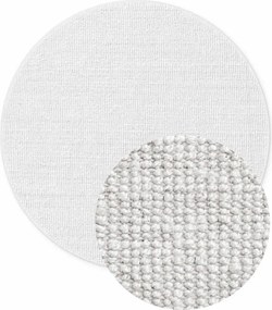 Hanse Home, Kusový koberec Jaipur 106325 White kruh, 200x200 (priemer) kruh, biela, chodba / predsieň