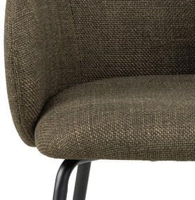 CLARA Olivovo Zelená (látka Basel 77)/čierne nohy – MODERNÁ ČALÚNENÁ  KRESLOVÁ STOLIČKA DO OBÝVAČKY/JEDÁLNE/KANCELÁRIE LOFT