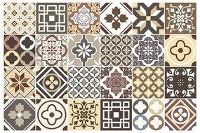 Súprava 24 samolepiek na stenu Ambiance Kenjito, 15 x 15 cm