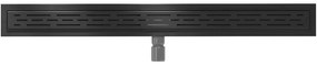 Mexen Flat nerezový sprchový žľab 80 cm vzor M01, čierna, 1720080-15