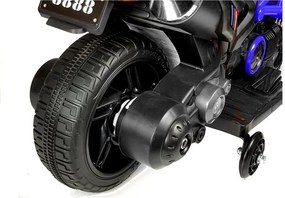 LEAN CARS Elektrická motorka pre deti GTM1188 s LED svetlom, modrá