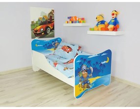 Detská posteľ s obrázkom 140x70 - Pirát
