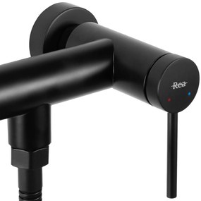 Rea Clif, sprchová batéria s ručnou sprchovou súpravou, čierna matná, REA-B4241