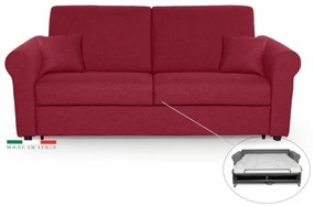 Rozkladacia POHOVKA NA KAŽDODENNÉ SPANIE SAVONA, tm. červená (penelope 12), 140