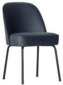 Modré zamatové jedálenské stoličky v súprave 2 ks Vogue – WOOOD