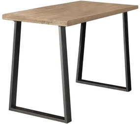 Jedálenský barový stôl TROPICO 135 cm mangové prírodné drevo, oceľová podnož