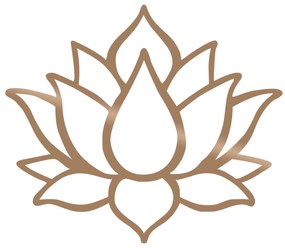 Dekorácia na stenu kovová Lotus Flower gold
