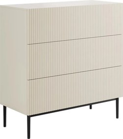 Komoda so zásuvkami Nicole 100 cm - kašmír / čierne nožičky