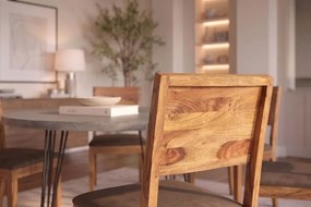 Dizajnová stolička Timber II Sheesham / sivá