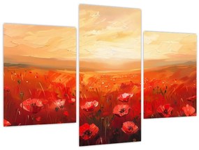 Obraz - Pole vlčích makov (90x60 cm)