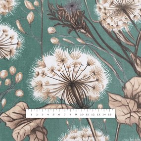 Biante Bavlnený behúň na stôl Sandra SA-716 Jesenné púpavy na zelenom 35x160 cm