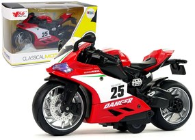 Lean Toys Športová motorka 1:12 červená