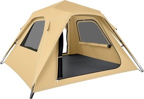 Outsunny rýchlorozkladací stan s moskytiérou a prepravnou taškou, vodotesnosť 3000 mm, UPF50+ – pre 3–4 osoby | Aosom
