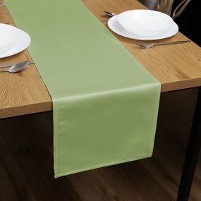 Biante Saténový behúň na stôl polyesterový Satén LUX-025 Olivovo zelený 20x120 cm