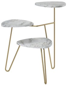 Stojan na kvetiny v bielo-zlatej farbe Novogratz Athena