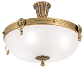 Orion DL 7-523/43 - Prisadený luster ROCCA 4xE27/60W/230V pr. 43 cm bronz/biela