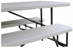 JAKS Skladacia lavica 180 cm biela