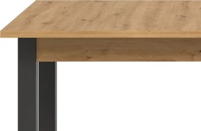 Rozkladací jedálenský stôl Seattle 150x90 cm, dub artisan/antracit