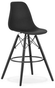 Barová stolička LAMAL - čierna/čierna