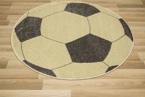 Koberec Lima G758A Football, žltý / grafitový kruh