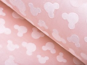 Biante Detské posteľné obliečky do postieľky hladké MKH-002 Mickey - Púdrovo ružové Do postieľky 90x140 a 40x60 cm