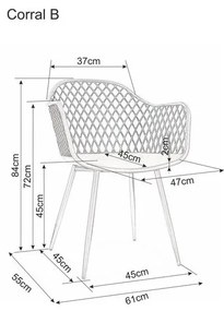 AKCIA Biela plastová stolička CORRAL B II. akosť