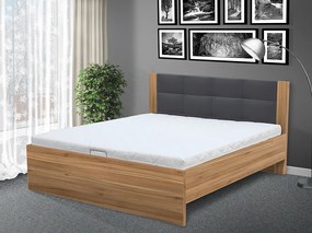 Štýlová posteľ Markéta 140 barevné provedení: orech lyon/sivá