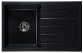 Kuchynský drez Ruxom (čierna + textúra) (s 1 otvorom pre batériu) (P). Vlastná spoľahlivá doprava až k Vám domov. 1066165