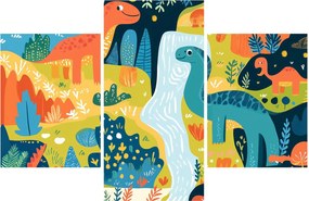 Obraz - Veselí dinosaury (90x60 cm)
