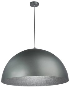 Luster na lanku SFERA 1xE27/60W/230V pr. 35 cm šedá/strieborná